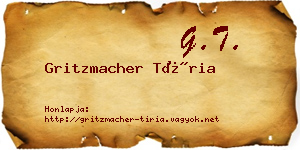 Gritzmacher Tíria névjegykártya